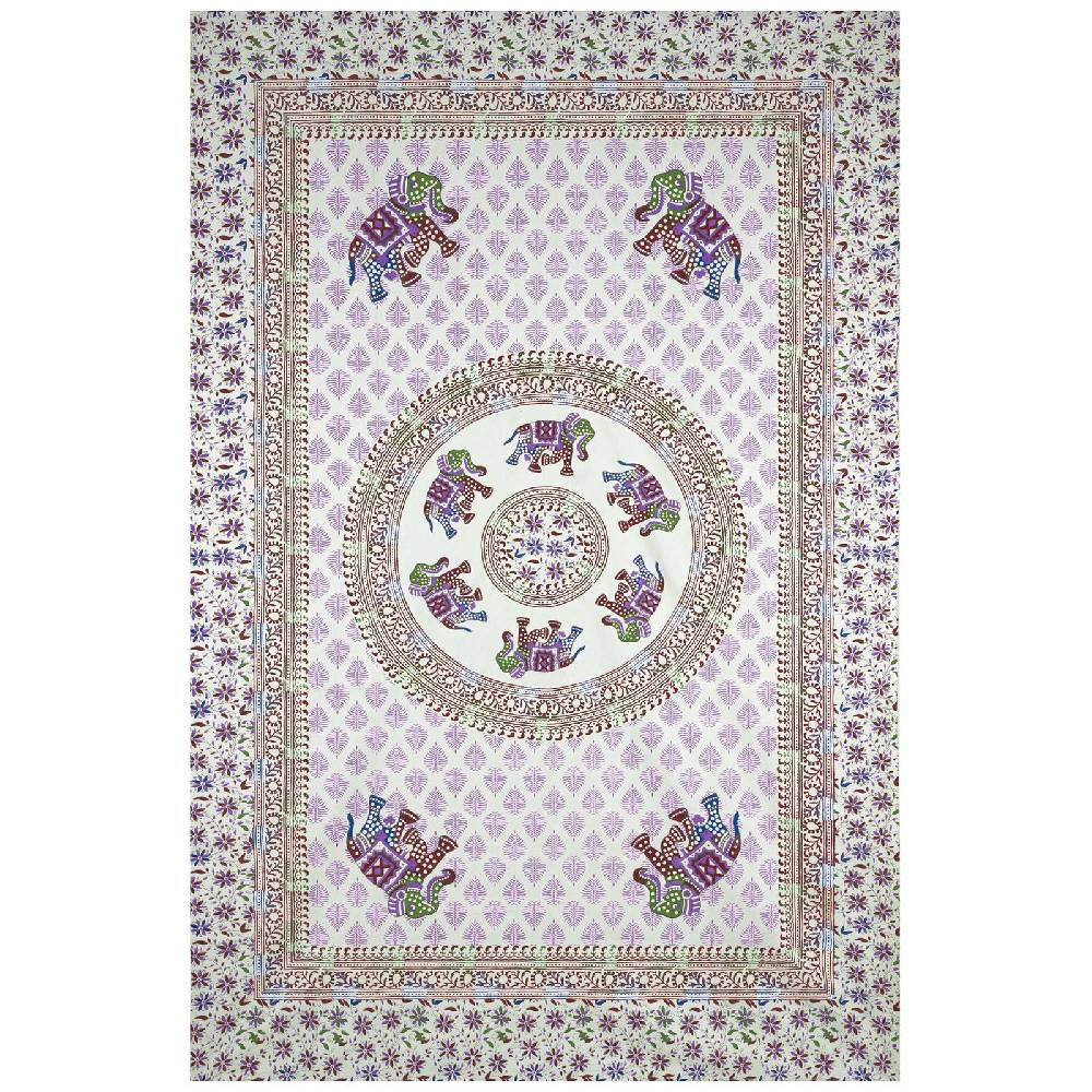 Kunst Und Magie Kunst und Magie Tagesdecke Wandbehang Deko Tuch Elefant Mandala ca 135 x 200cm Black Friday