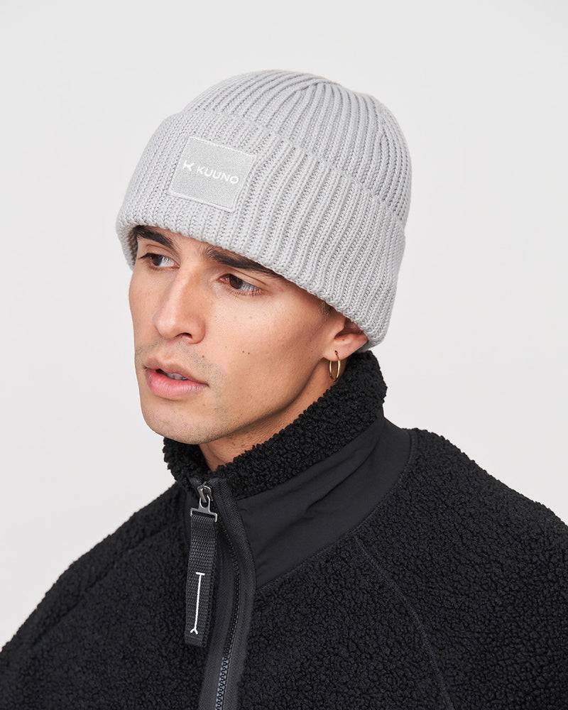 Kuuno Ribbed Cotton Beanie Soft Grey Bis zu 60% Rabatt