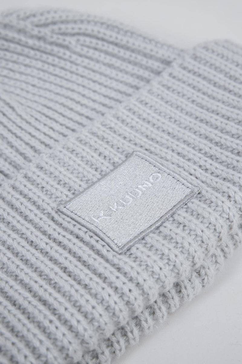 Kuuno Ribbed Cotton Beanie Soft Grey Bis zu 60% Rabatt