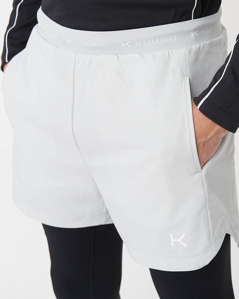 Kuuno Dynamic Long Leg Shorts Simple Grey Rabatt