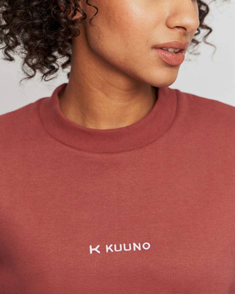 Kuuno Essential Cropped Sweater Marsala Red Neueste Mode