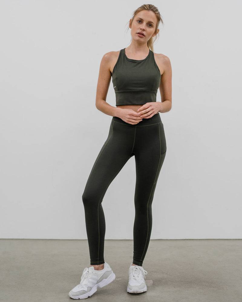 Kuuno Dynamic High Waist Tights Forest Green Online Outlet