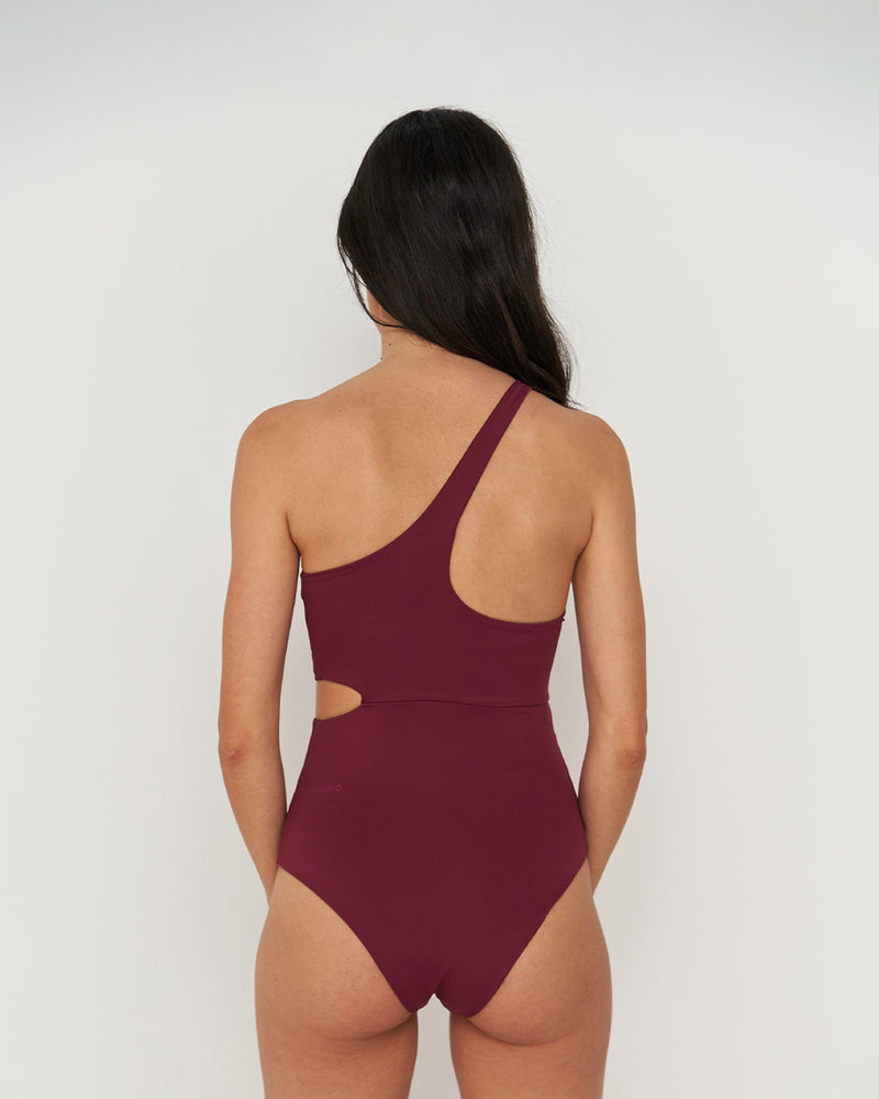 Kuuno Swimsuit One Shoulder Dark Berry Saisonale Angebote