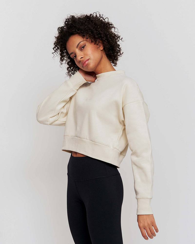 Kuuno Essential Cropped Sweater Light Beige Kauf eins, bekomm eins gratis