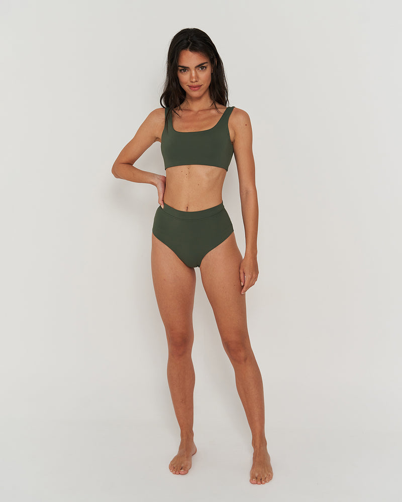 Kuuno Bikini Bottom High Waist Forest Green Sonderangebote