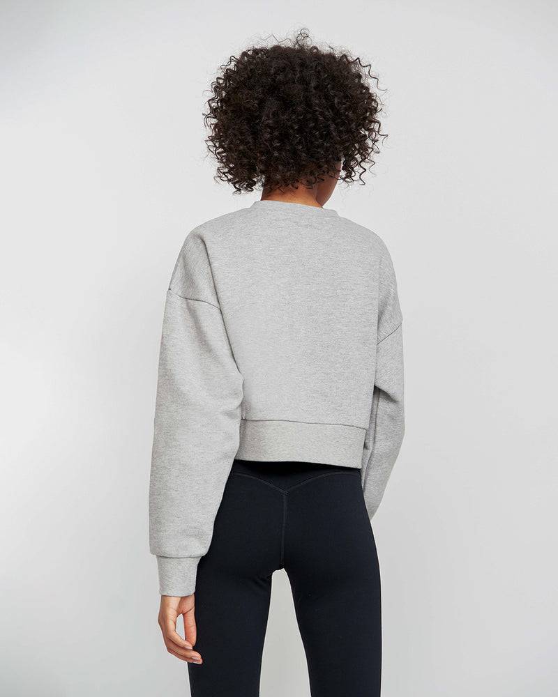 Kuuno Essential Cropped Sweater Light Grey Super Sparpreis