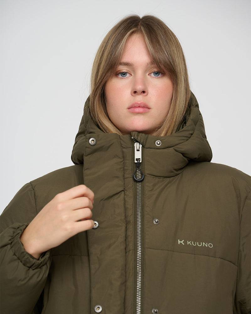 Kuuno Everyday Long Puffer Jacket Forest Green zollfrei