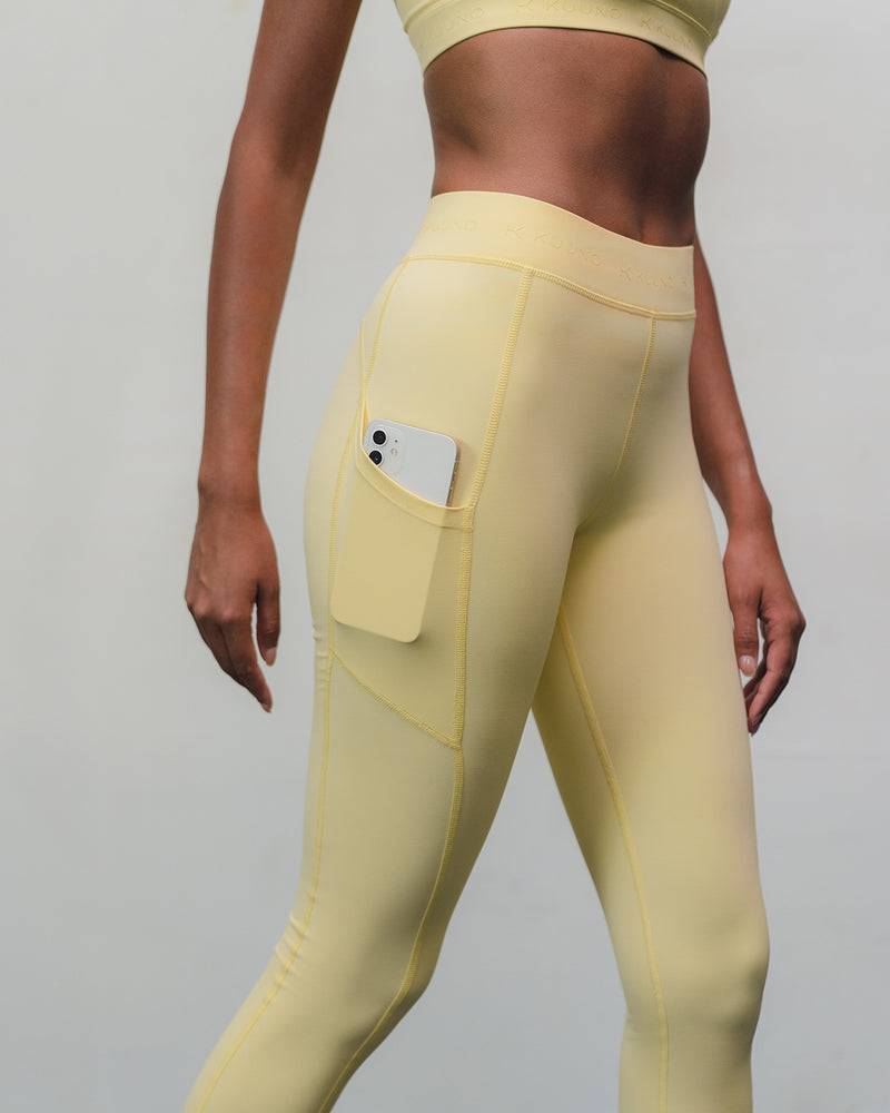 Kuuno Dynamic High Waist Tights Pale Yellow Osterangebot