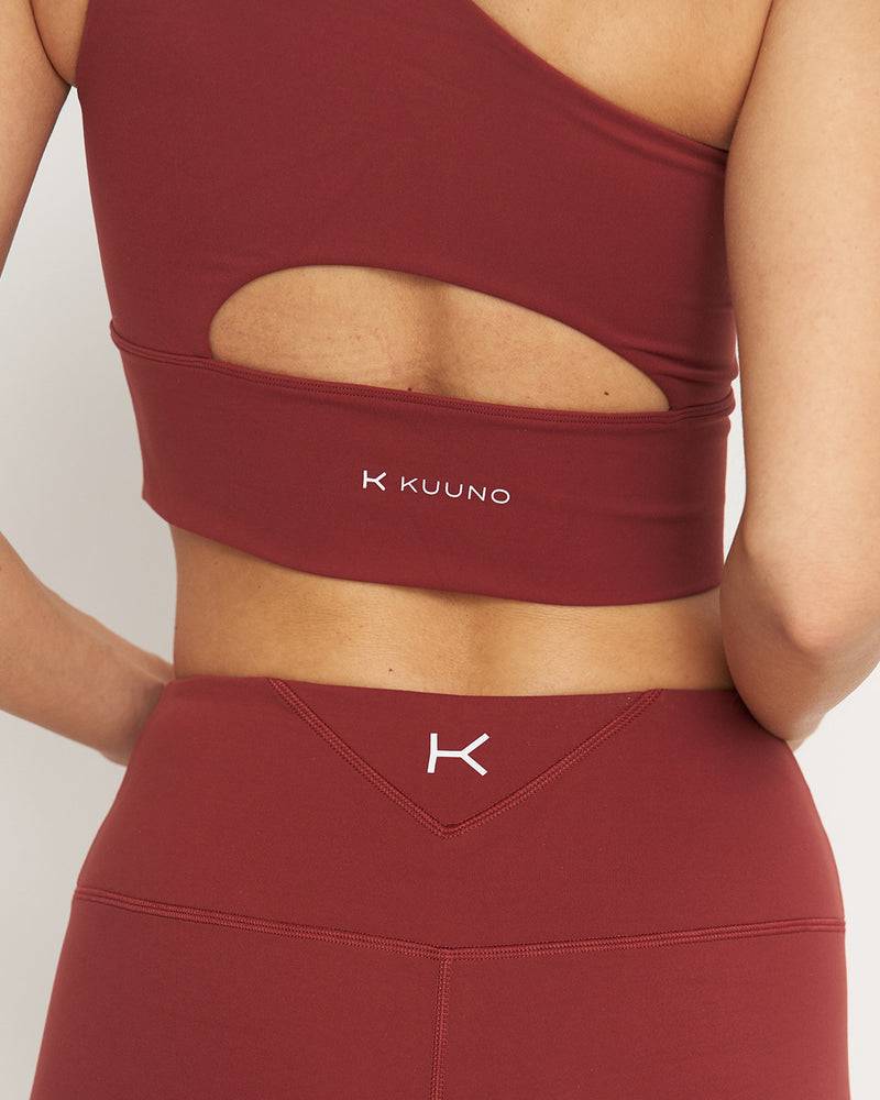 Kuuno Essential One Shoulder Bra Marsala Red Outlet