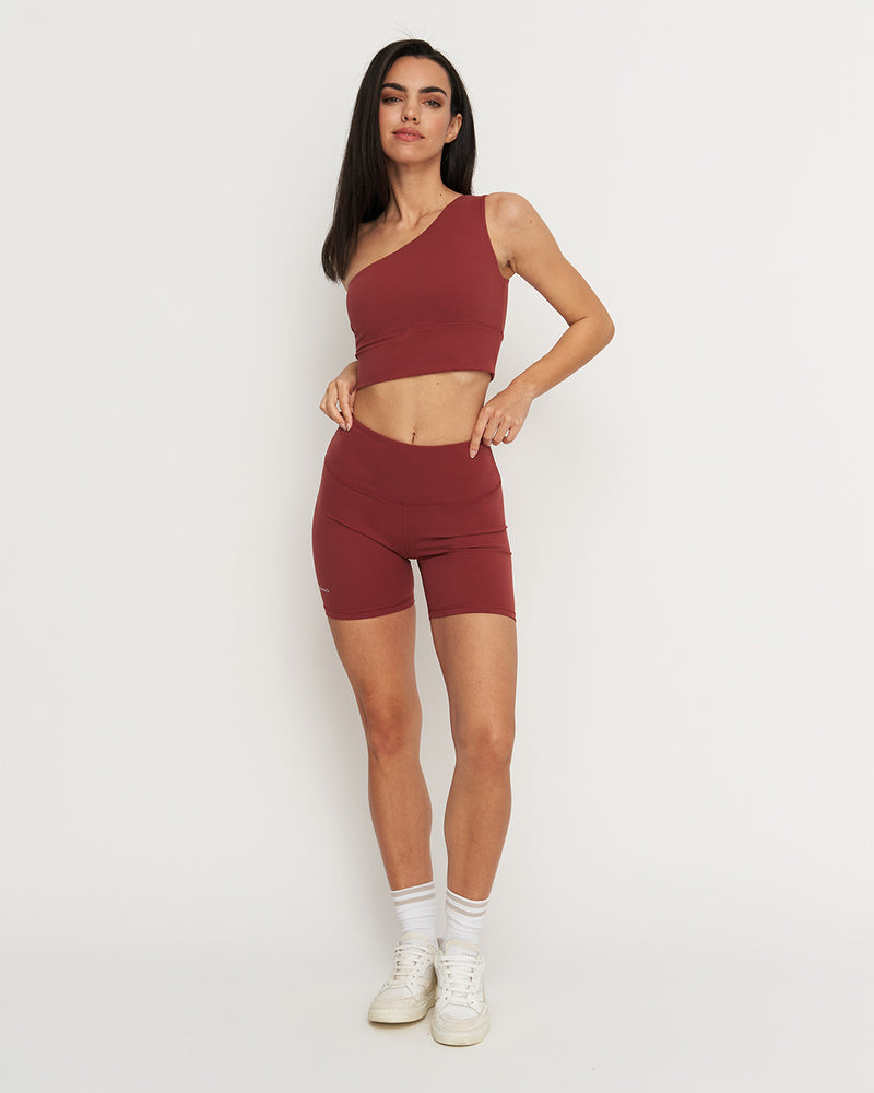 Kuuno Essential One Shoulder Bra Marsala Red Outlet