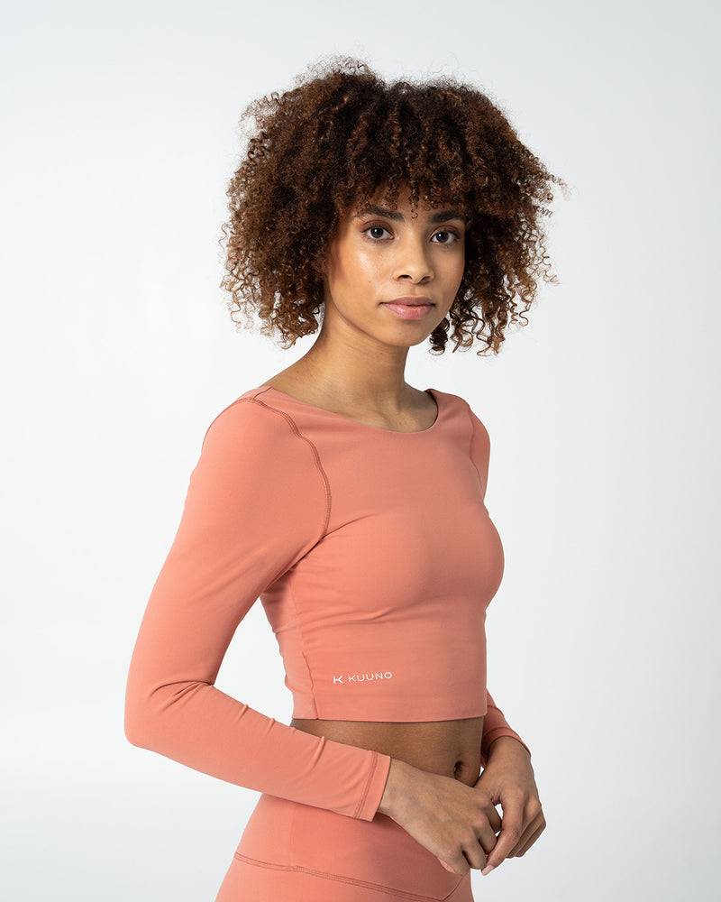 Kuuno Essential Cropped Longsleeve Coral Pink Günstiger Verkauf