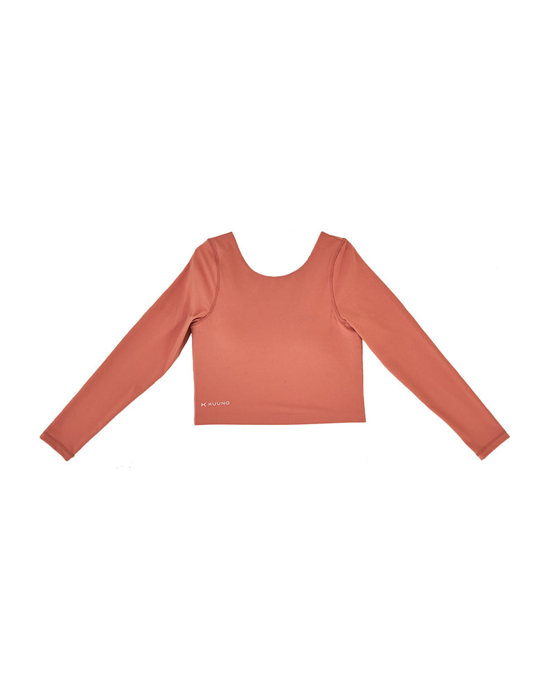 Kuuno Essential Cropped Longsleeve Coral Pink Günstiger Verkauf