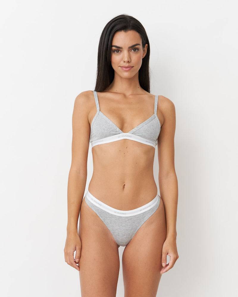 Kuuno 3er-Set Everyday High Cut Thong Light Grey Black Friday