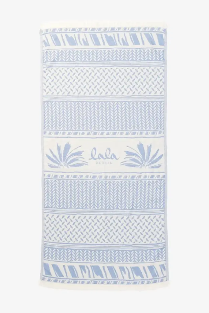 ﻿Lala Berlin Beach Blanket Aykahn cotton heritage stripe blue Zeitbegrenzte Promotion