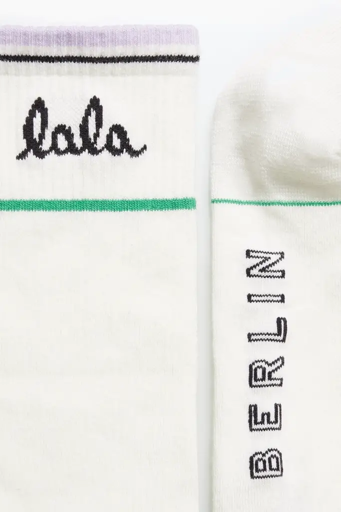 Lala Berlin Socks Allena cotton mix white Bis zu 50% Rabatt