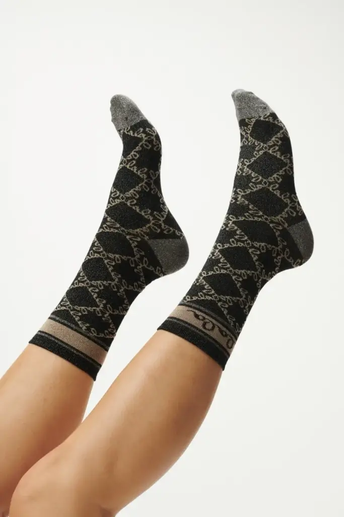 Lala Berlin Socks Aske viscose mix gold lalagram Bis zu 60% Rabatt