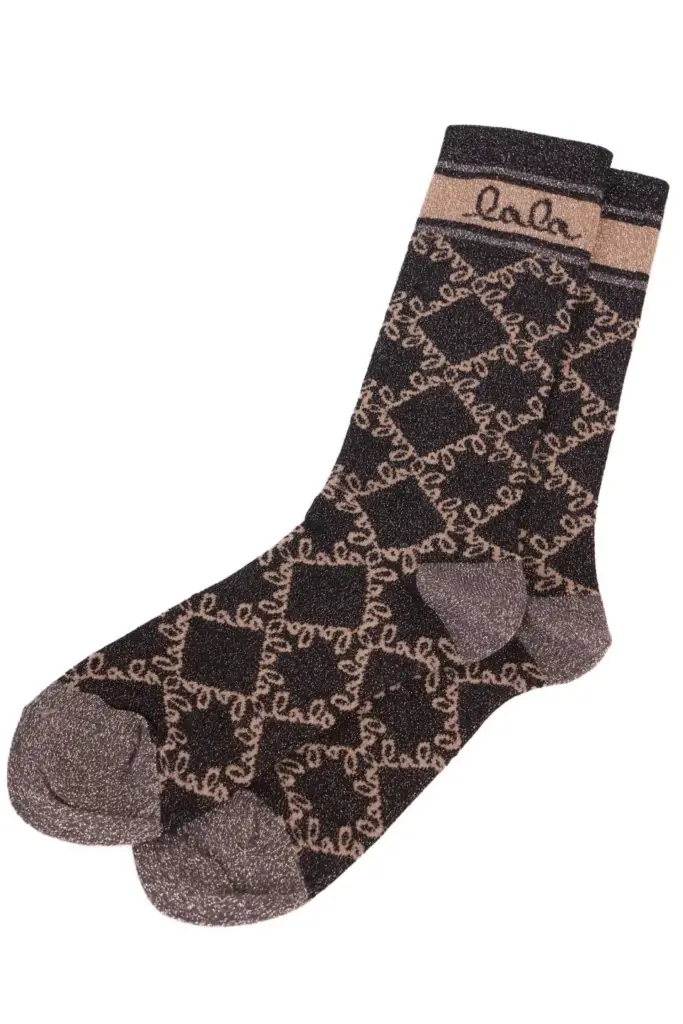 Lala Berlin Socks Aske viscose mix gold lalagram Bis zu 60% Rabatt