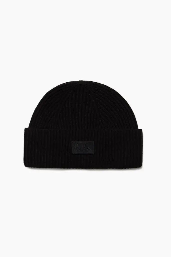 Lala Berlin Beanie Lines wool mix lala black Sonderangebot der Fabrik