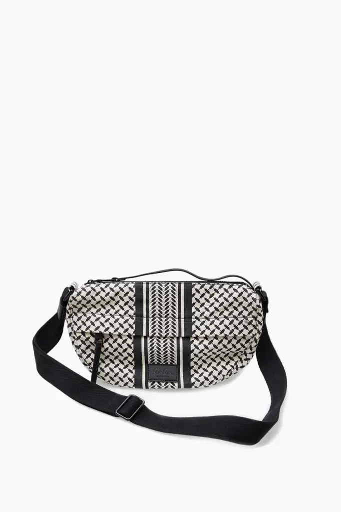 Lala Berlin Crossbody Melly canvas heritage stripe black Clearance-Verkauf