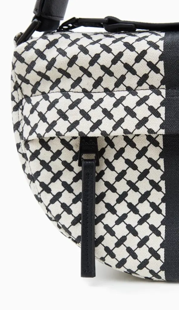 Lala Berlin Crossbody Melly canvas heritage stripe black Clearance-Verkauf