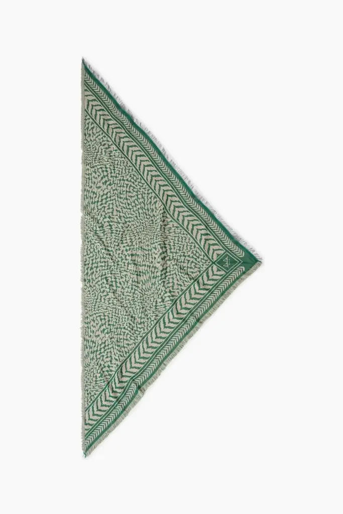 Lala Berlin Triangle Anmye wool mix green/sand Speichern exportieren