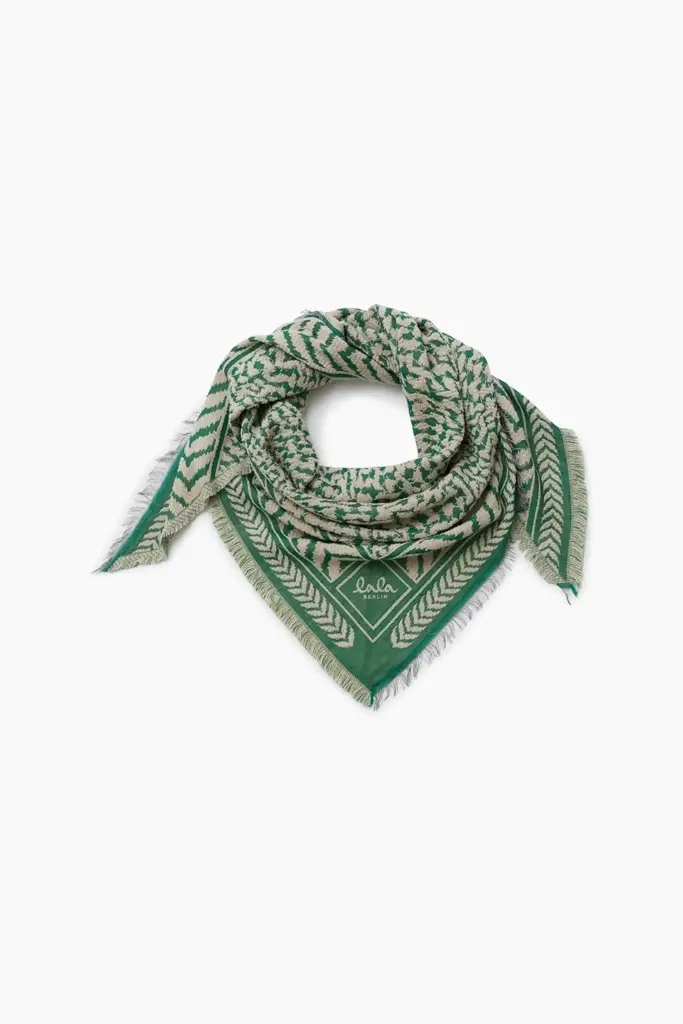 Lala Berlin Triangle Anmye wool mix green/sand Speichern exportieren