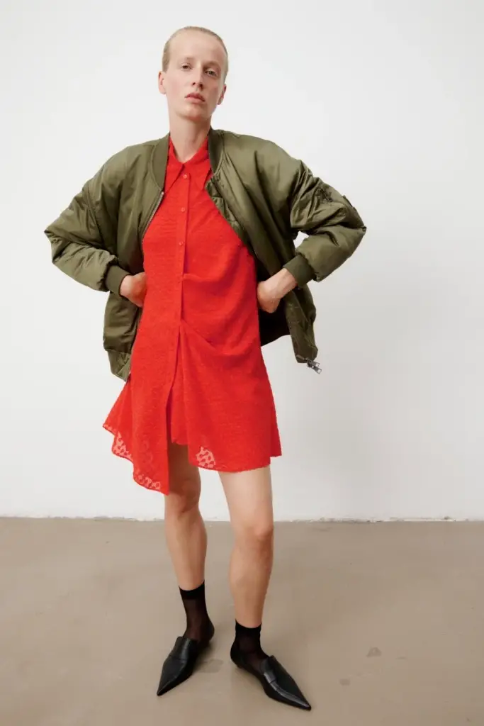 Lala Berlin Jacket Jalou nylon olive Im Verkauf