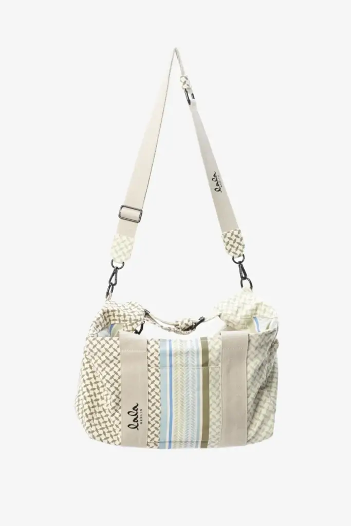 Lala Berlin Big Bag Muriel colored canvas heritage stripe olive Günstiger Verkauf