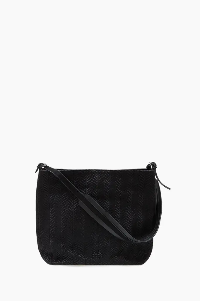Lala Berlin Hobo Makis canvas embroidery black Limitierter Zeitrabatt