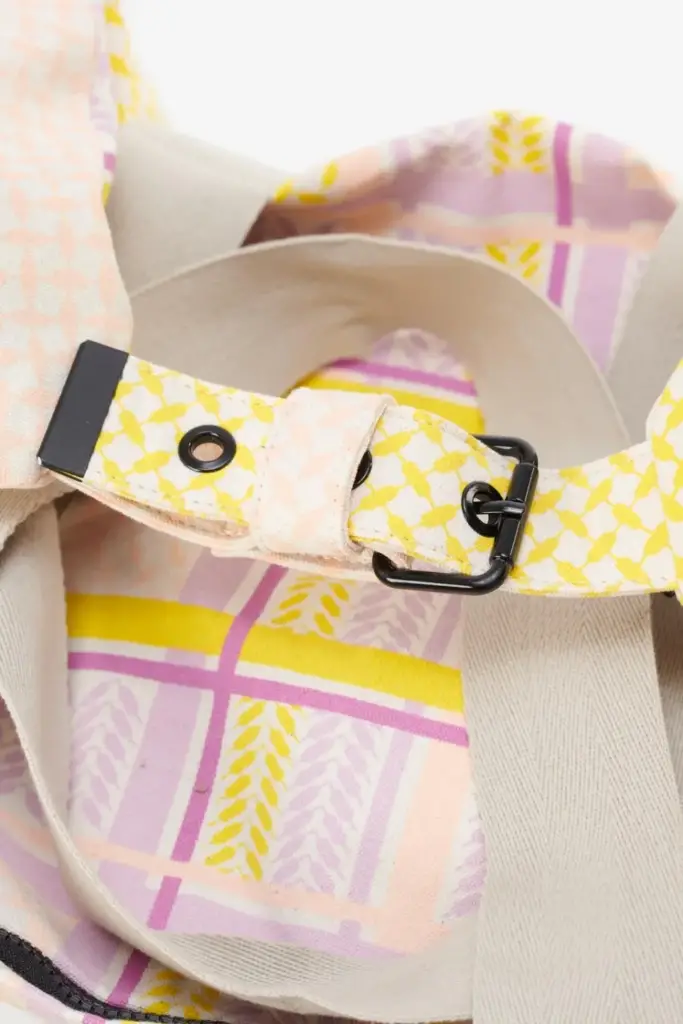 Lala Berlin Big Bag Muriel colored canvas heritage stripe yellow Großer Ausverkauf