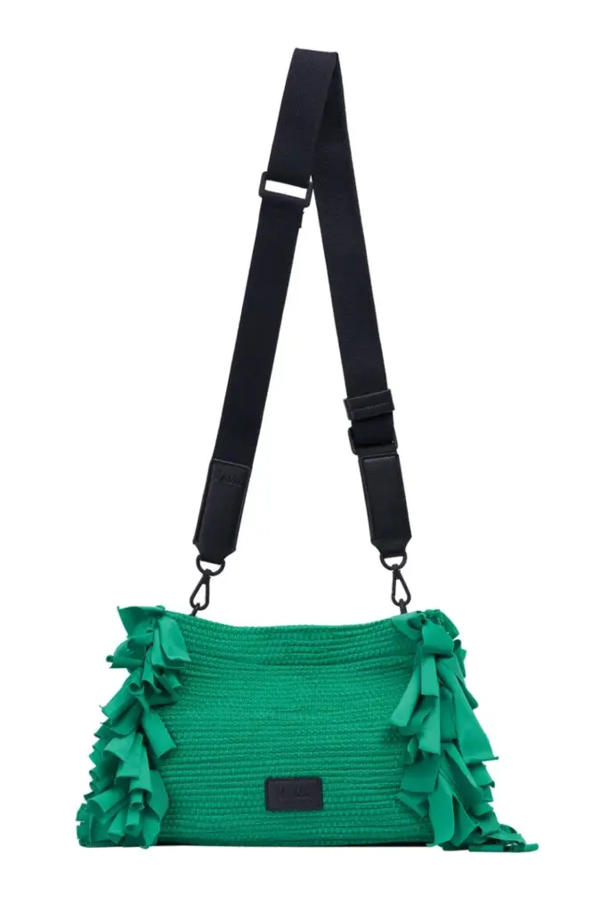 Lala Berlin Small Crossbody Mimi polyester green carpet weave Flash Sale
