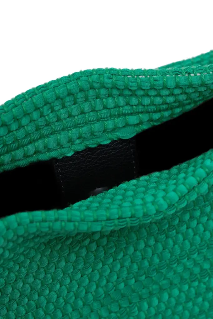 Lala Berlin Small Crossbody Mimi polyester green carpet weave Flash Sale