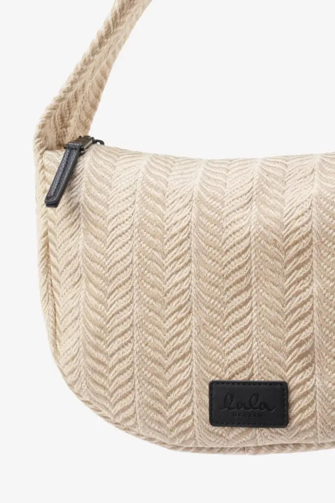 Lala Berlin Handbag Mael canvas chevron cream Begrenztes Angebot
