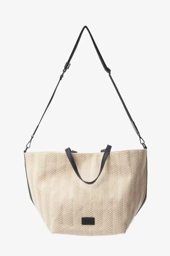 Lala Berlin Shopper Monna canvas chevron cream Muttertagsangebot