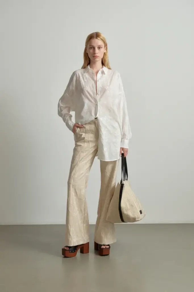 Lala Berlin Shopper Monna canvas chevron cream Muttertagsangebot