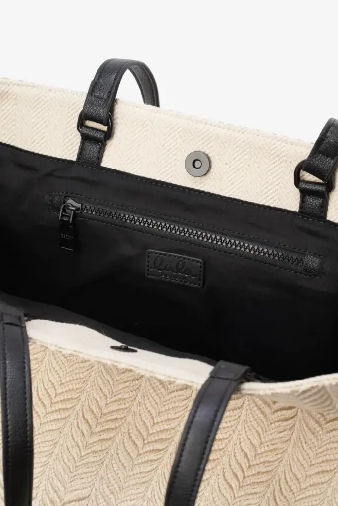 Lala Berlin Shopper Monna canvas chevron cream Muttertagsangebot