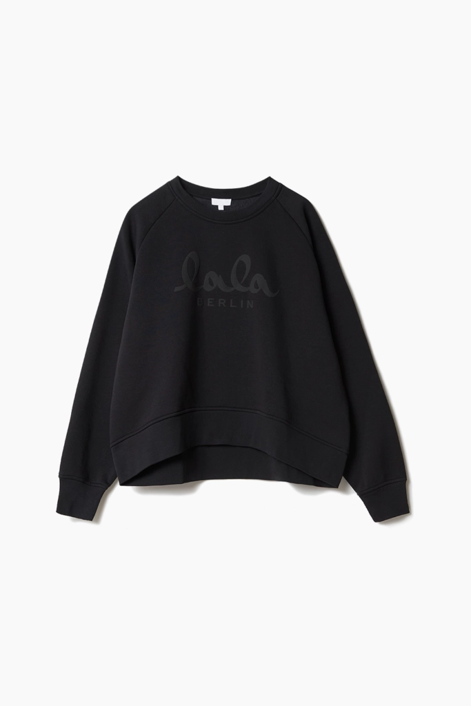 Lala Berlin Sweatshirt Ijora cotton black Heißer Verkauf