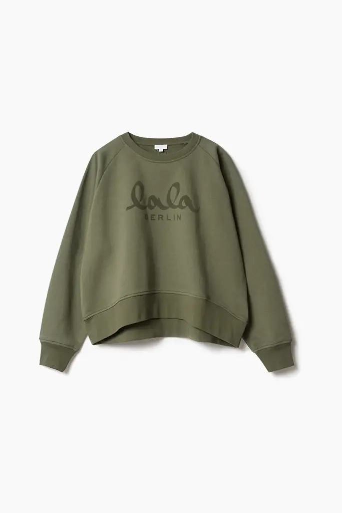 Lala Berlin Sweatshirt Ijora cotton olive Räumungsverkauf