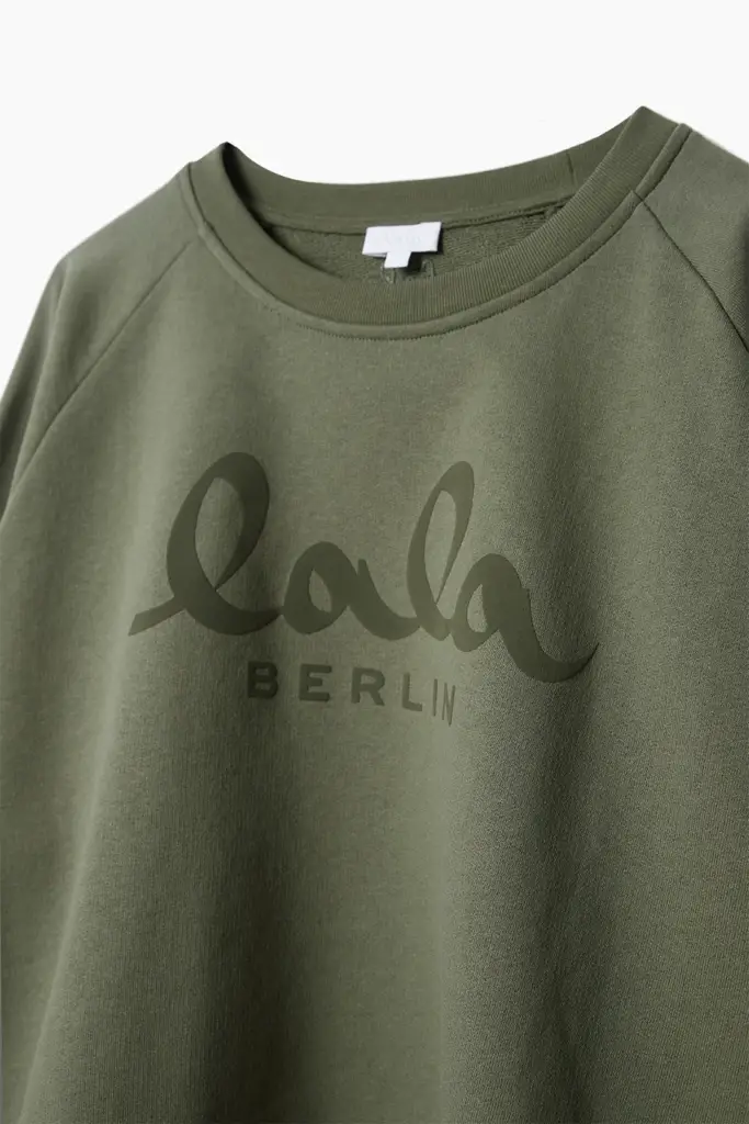 Lala Berlin Sweatshirt Ijora cotton olive Räumungsverkauf