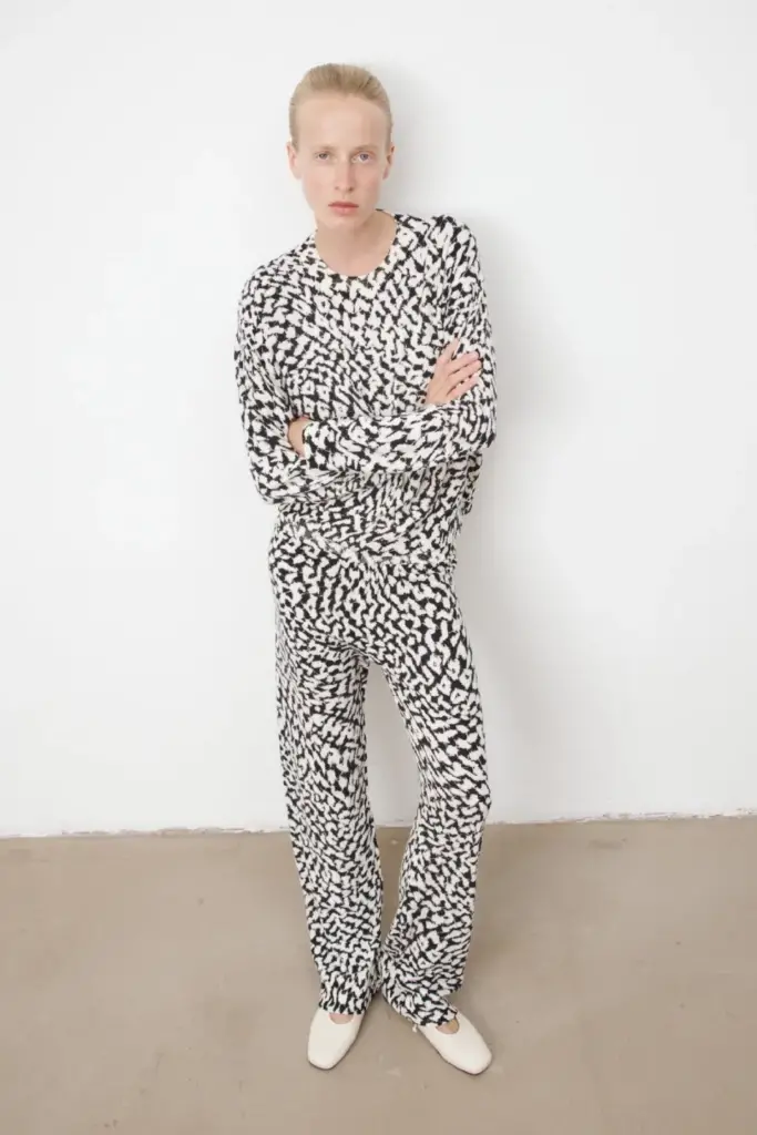 Lala Berlin Pants Kartos wool mix swoosh heritage