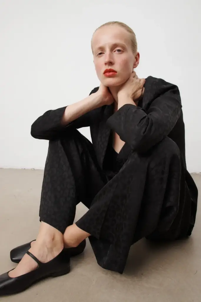 Lala Berlin Pants Polko viscose mix leo black Super Sparpreis