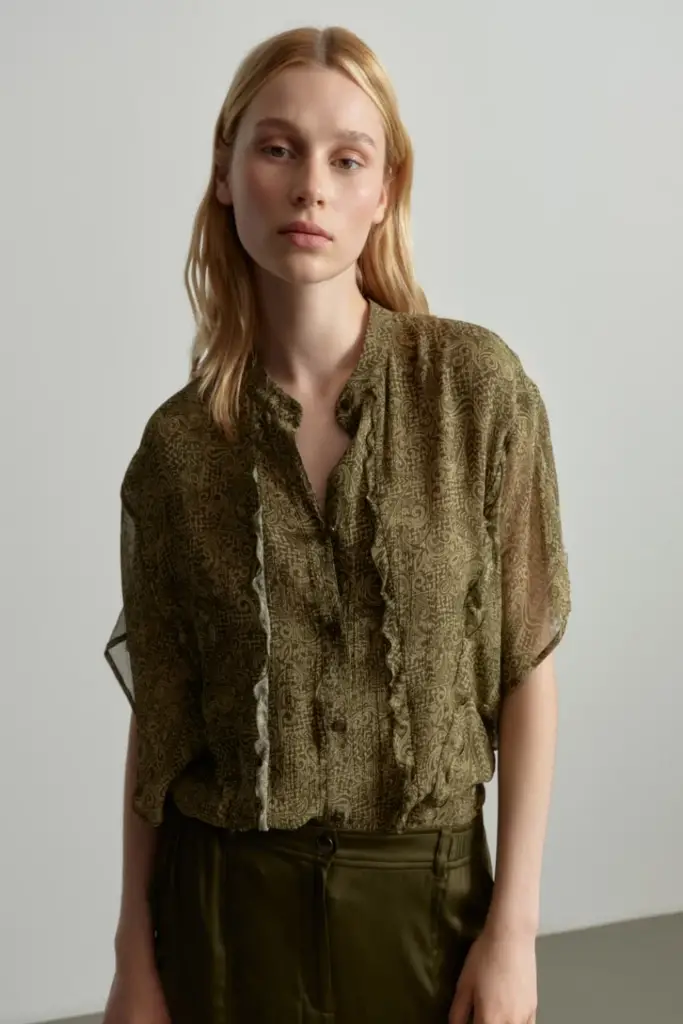 Lala Berlin Blouse Benaja viscose maze garden Bis zu 50% Rabatt
