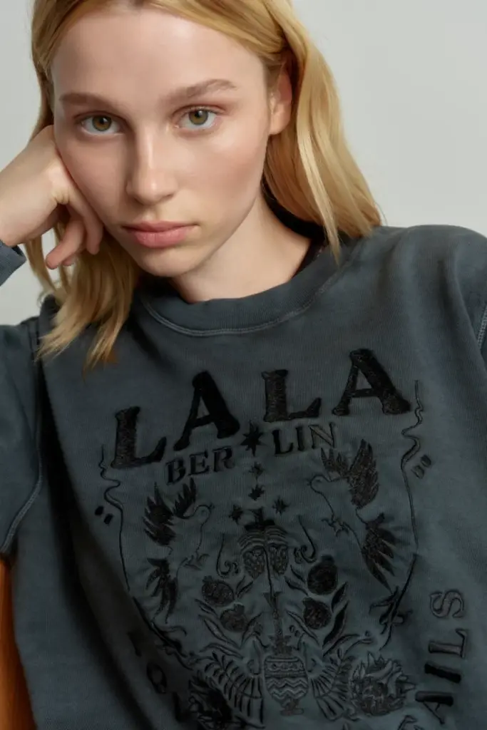 Lala Berlin Sweatshirt Ipali cotton love never fails black Bis zu 60% Rabatt