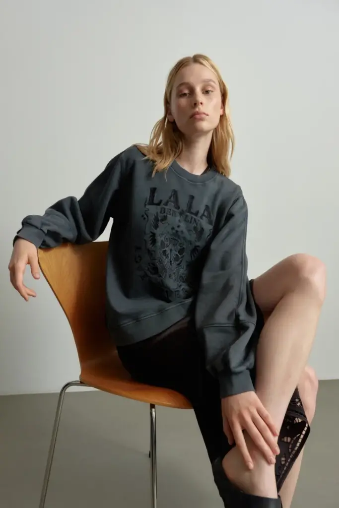 Lala Berlin Sweatshirt Ipali cotton love never fails black Bis zu 60% Rabatt