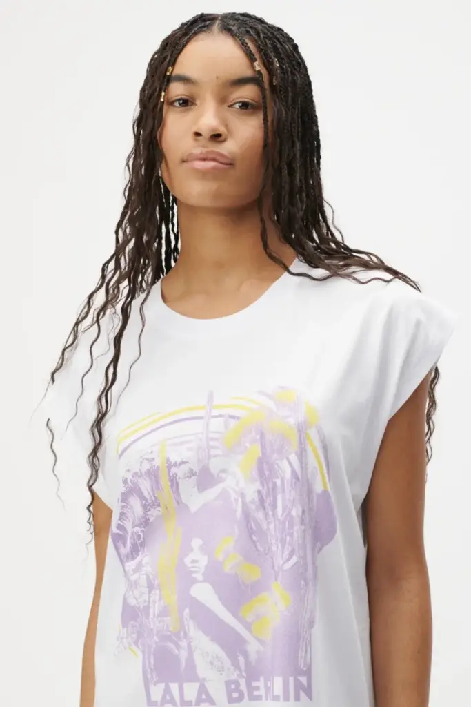 Lala Berlin T-Shirt Liva cotton lala savanna Clearance-Verkauf