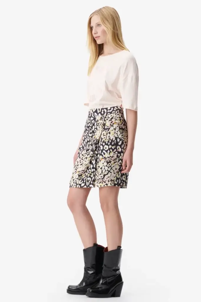 Lala Berlin Skirt Saraya viscose floral leo Speichern exportieren
