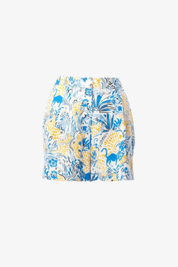 Lala Berlin Pants Ponyo linen/viscose blend magic garden day Im Verkauf