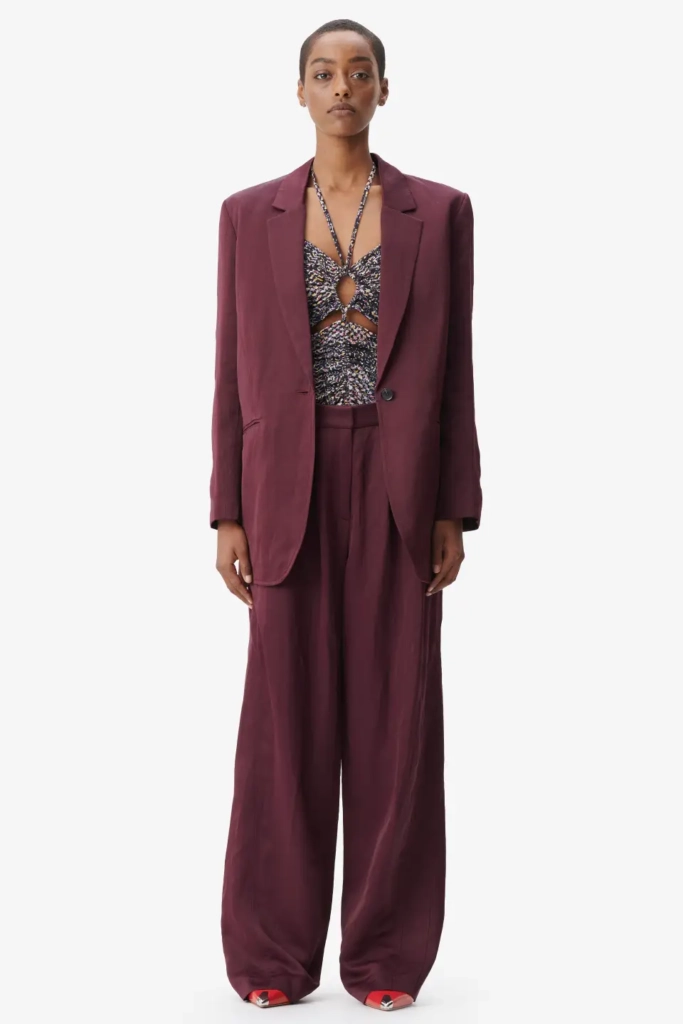 Lala Berlin Pants Pevella viscose/linen blend fudge zollfrei