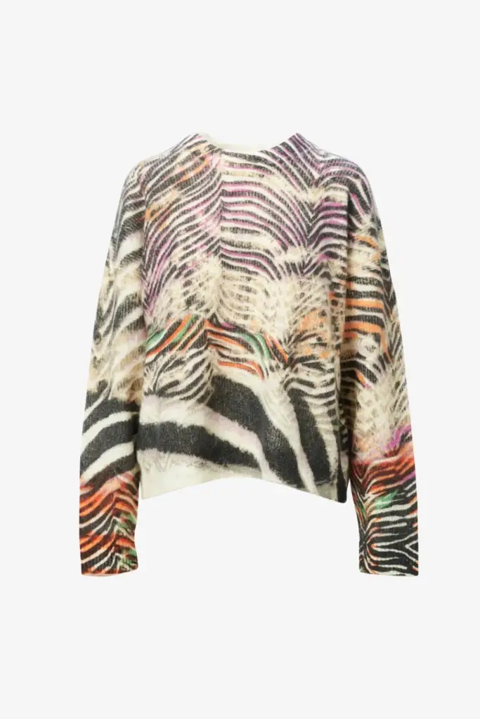 Lala Berlin Jumper Kacylito wool mix zebra shibori Auslauf