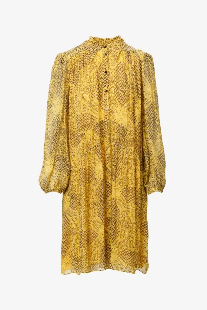 Lala Berlin Dress Daneris viscose heritage star yellow Schlussverkauf